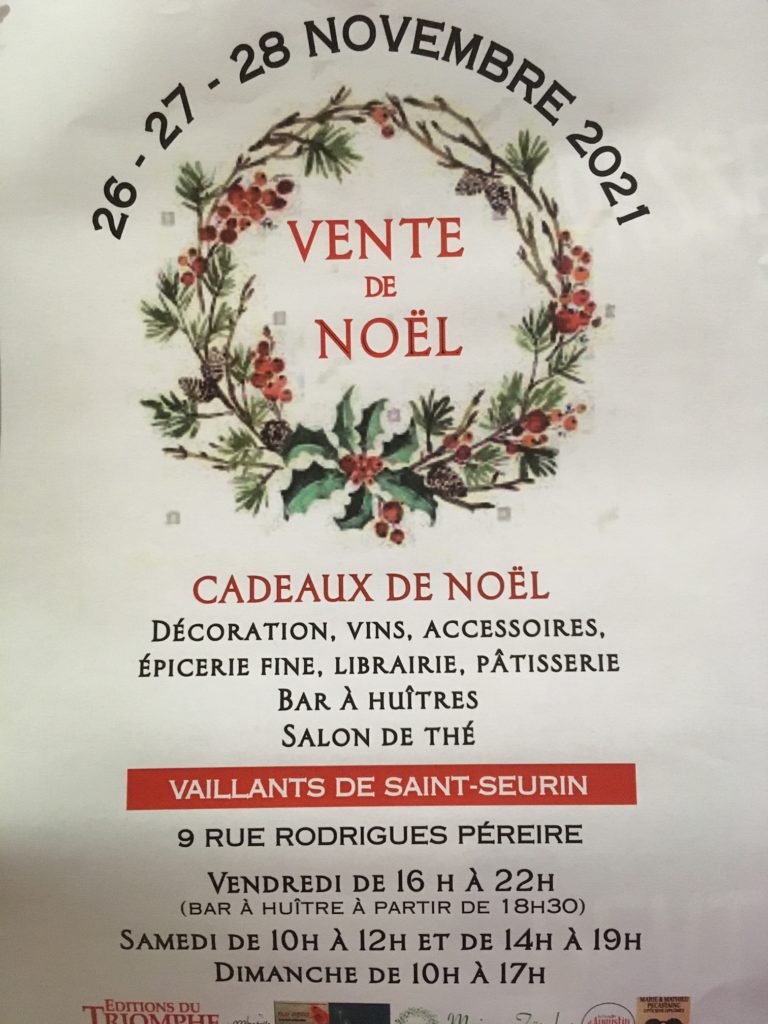 Vente de Noël des Vaillants de Saint Seurin