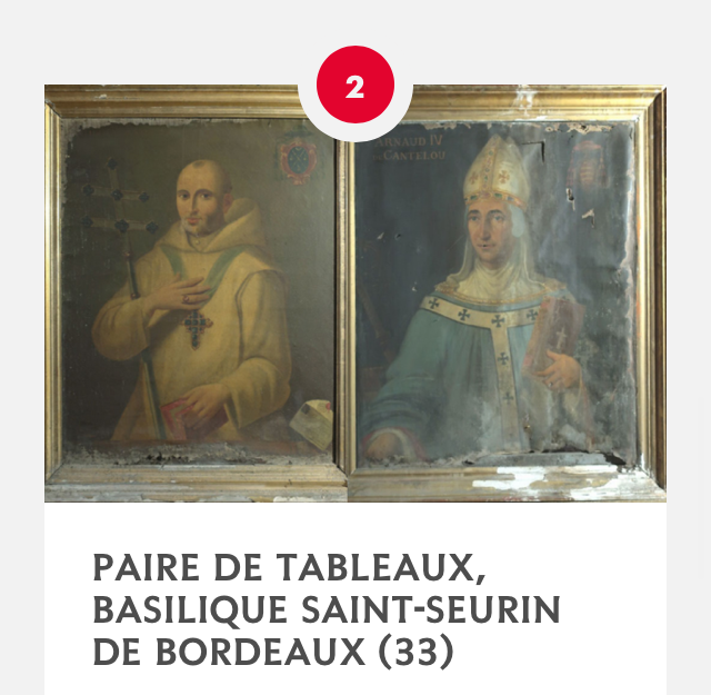 Restauration de deux tableaux de la basilique Saint Seurin, nous avons besoin de vos votes !