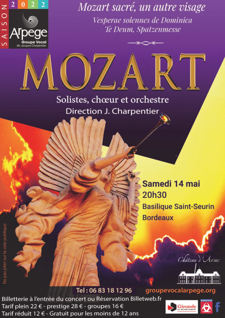 Concert Arpège le samedi 14 mai à 20h30 à Saint Seurin